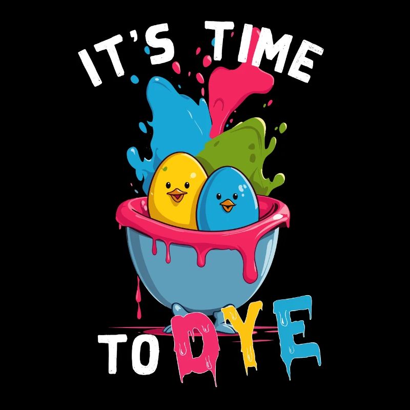 Funny Saying Colorful Egg Colors for Easter Artist