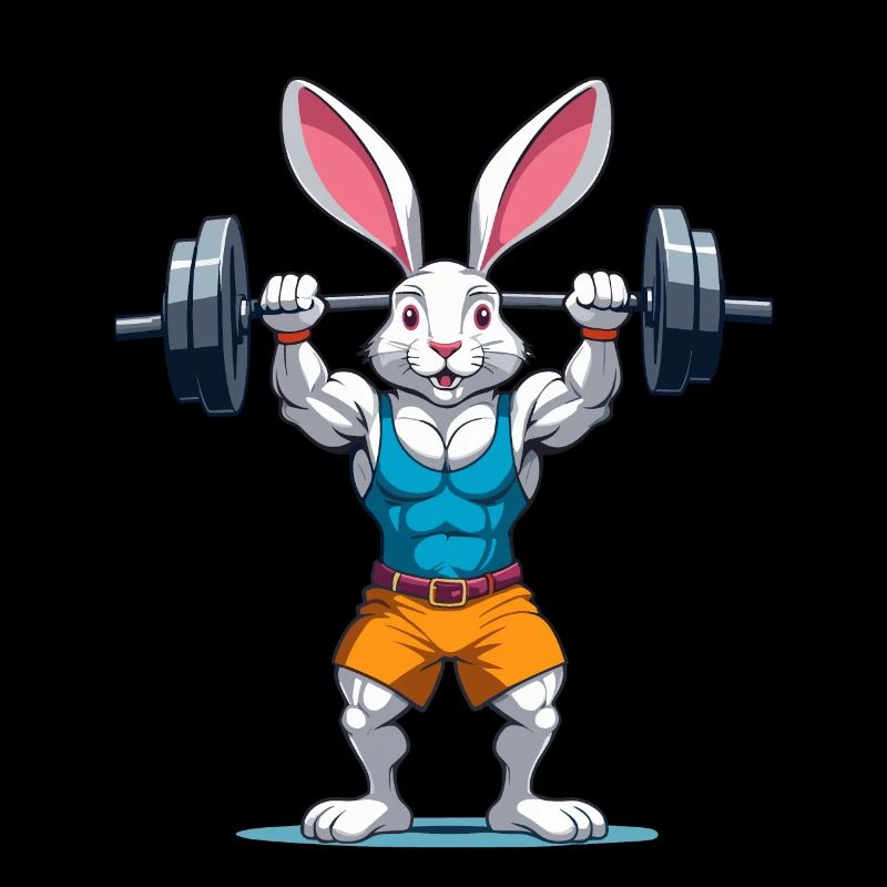 Easter Bunny Bodybuilding Animal Funny Workout