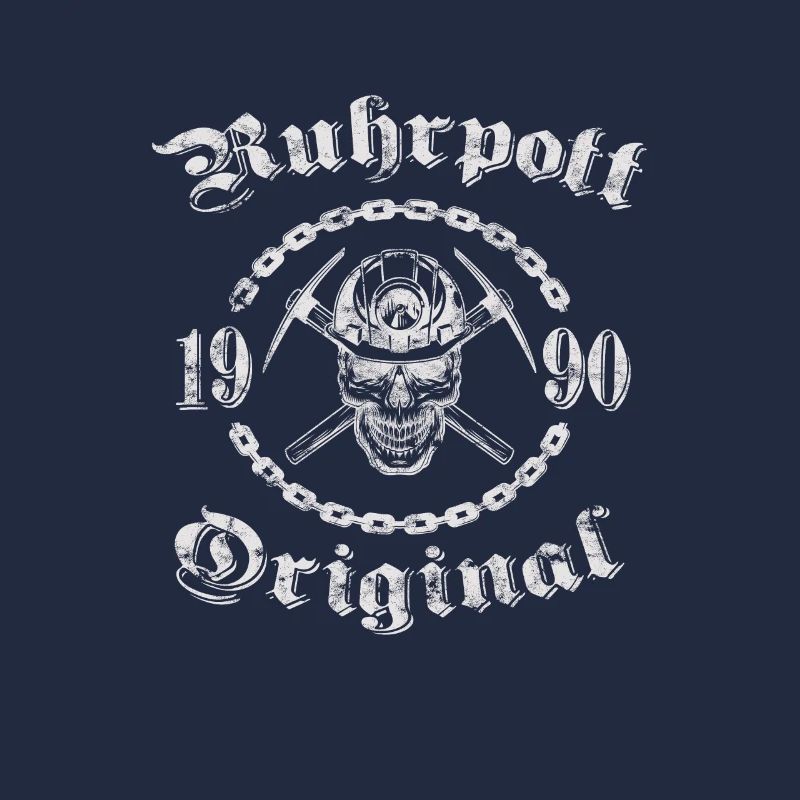 1990 Geburtstag Ruhrpott Original Schädel