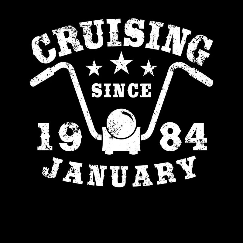 Cruising Biker Geburtstag Januar 1984 Motorrad