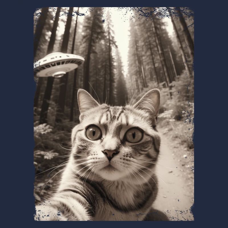 Funny Cat Selfie Alien Spaceship