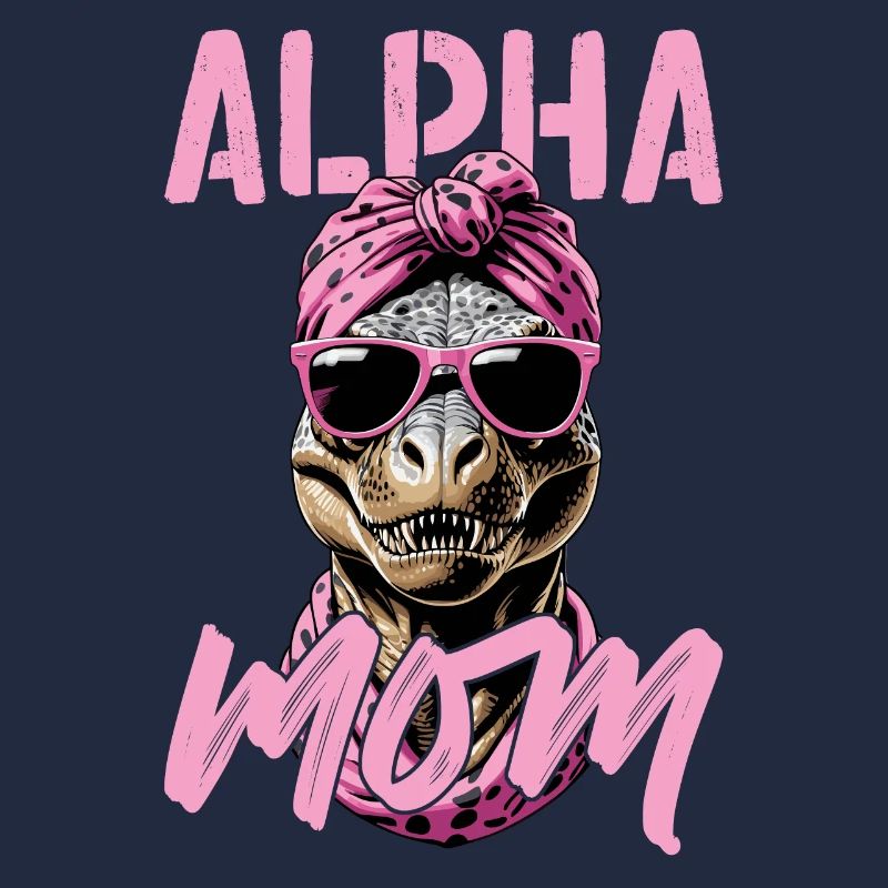 Alpha Mom Funny Iconic Dinosaur Mom