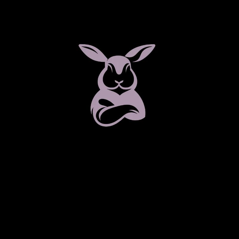 Lapin avec silhouette de bras croisés