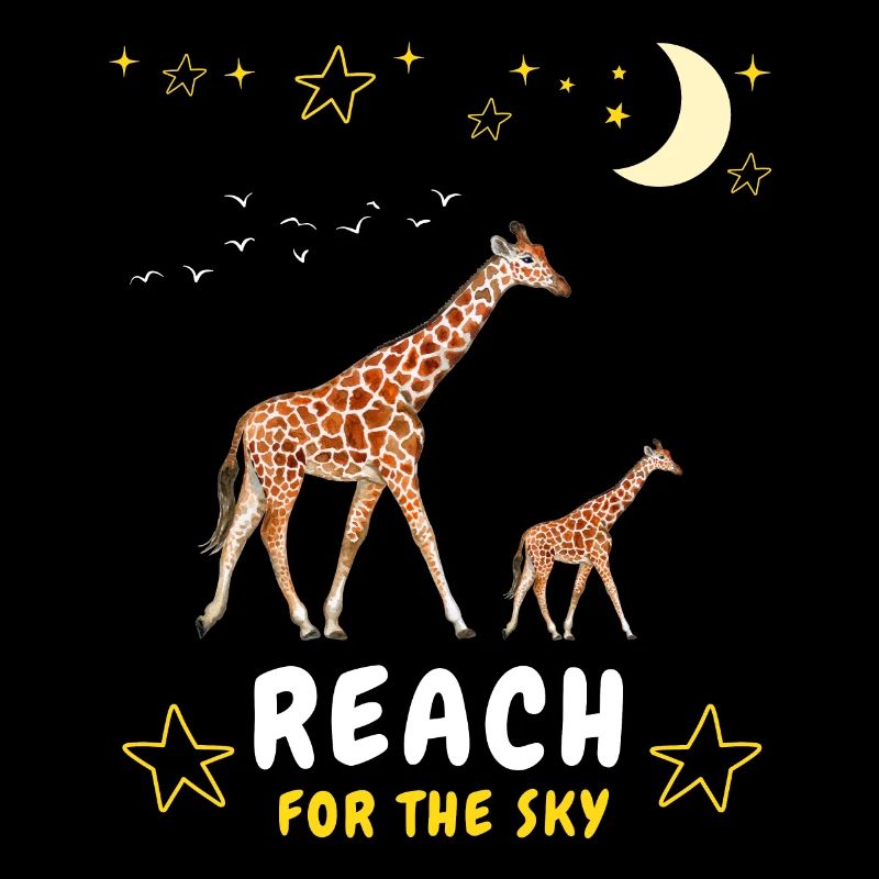 Greifen Sie nach dem Himmel - Giraffenfamilie