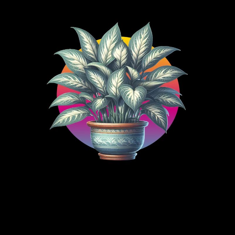 Dieffenbachia-Pflanze im Topf