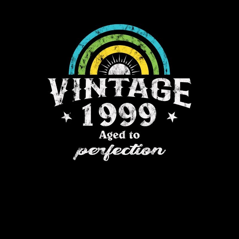 1999 Geburtstag Vintage Rainbow Sun