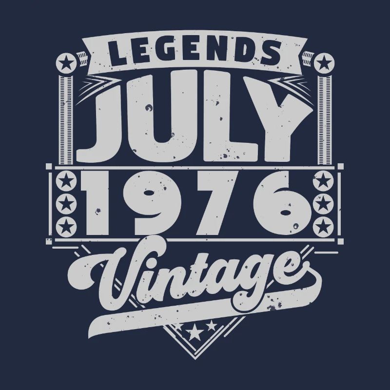 Vintage Geburtstagsgeschenk Juli 1976, Juli.