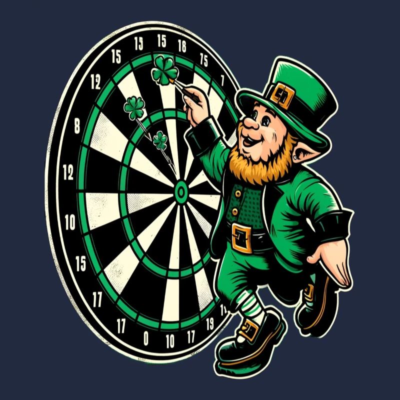 Darts Playing Leprechaun (Irish Leprechaun)