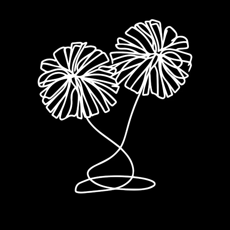 Cheerleader Pompons Zeichnung