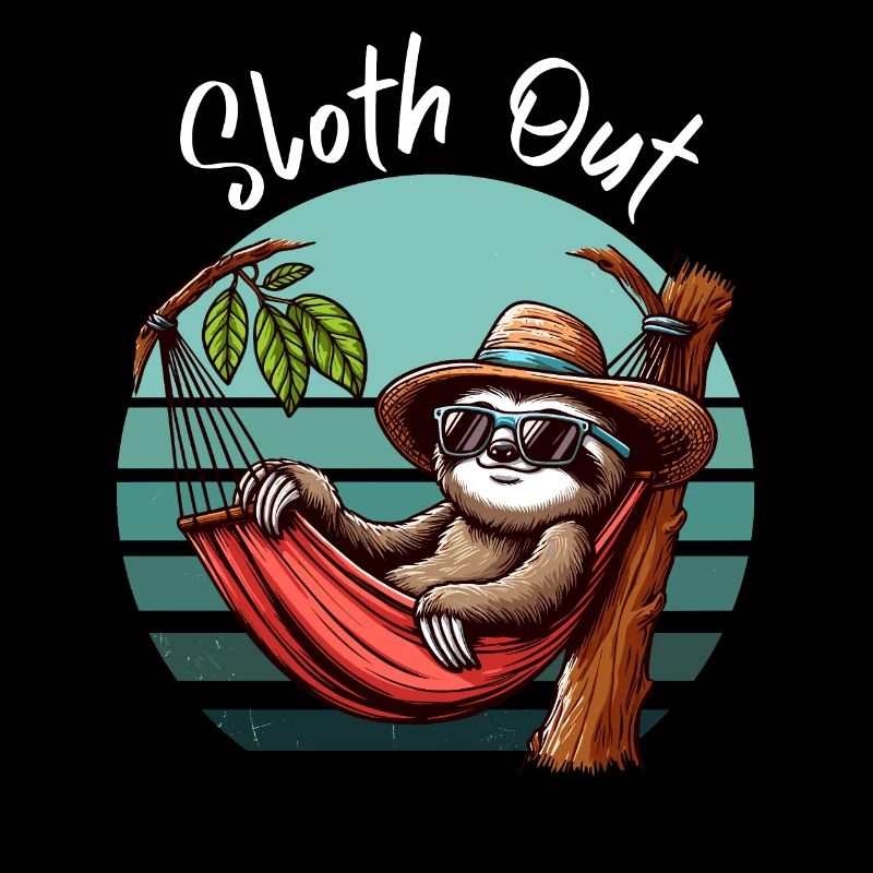 Sloth Hammock Time Out Vacation Beach Sea Fun