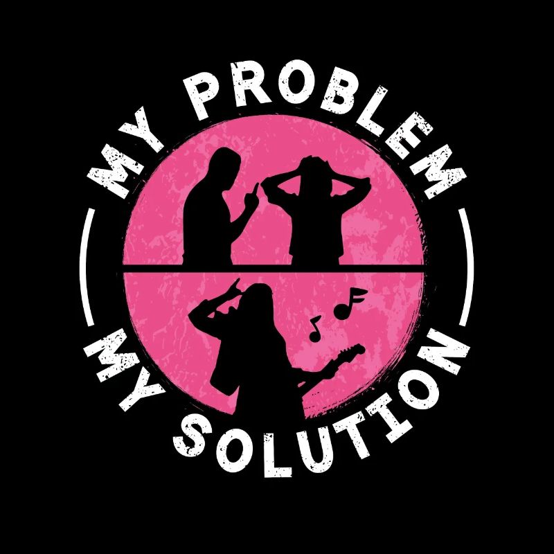 Rock N Roll Mon problème Ma solution Pictogramme Maman
