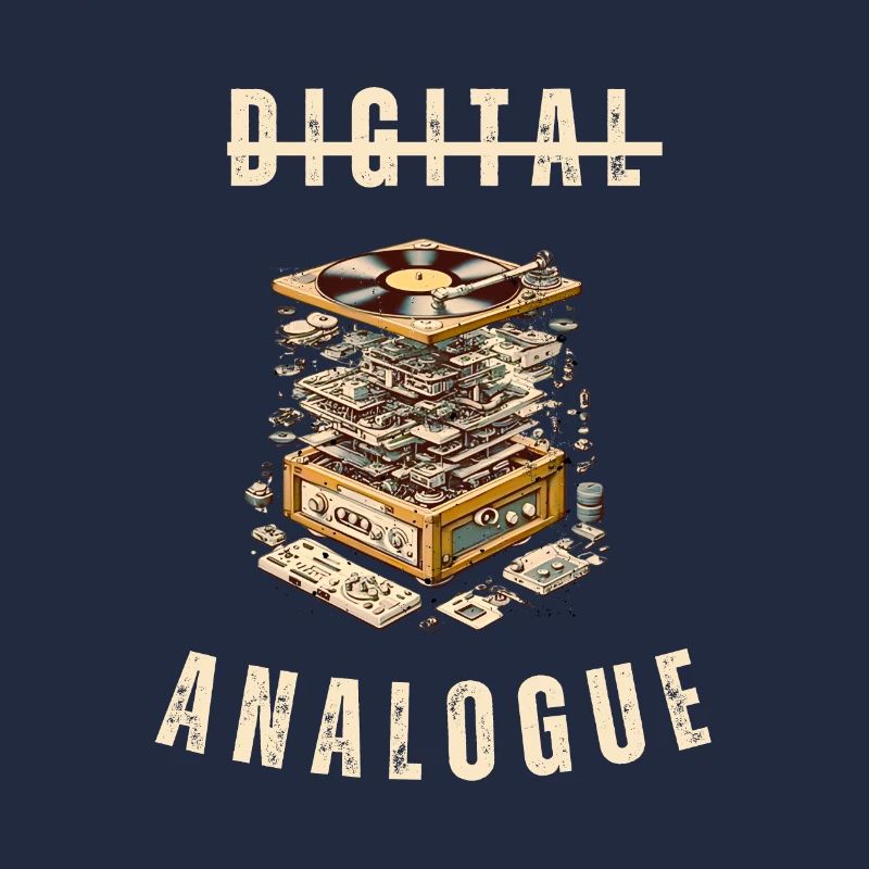 Analog Non Digital Vintage Turntable 80s