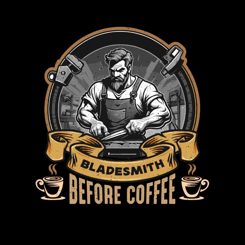 Bladesmith Before Coffee Metal Artist Coffee Lover