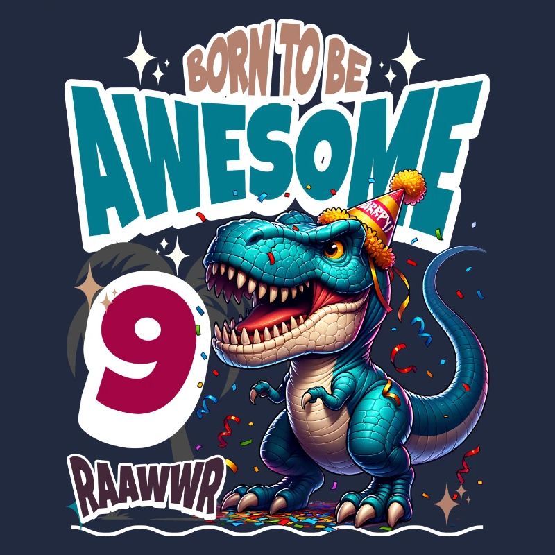 T Rex Dinosaurier 9. Geburtstag Kindergeburtstag