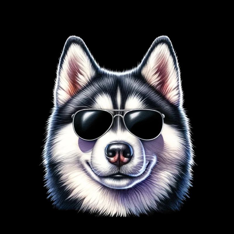Cooler Husky mit Sonnenbrille
