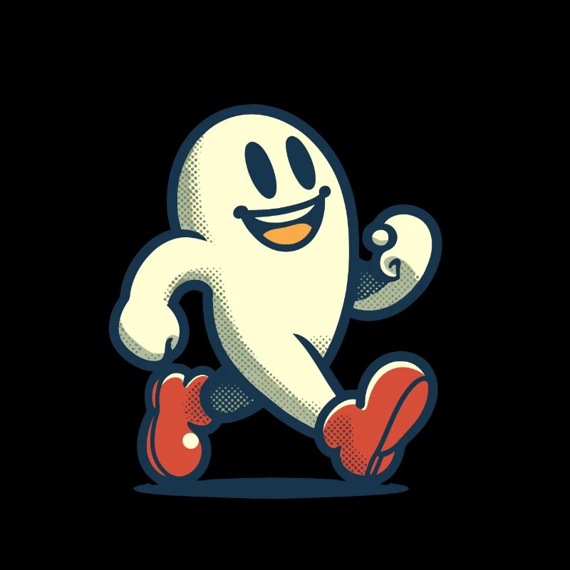 Drôle Vintage Ghost Style d’art rétro