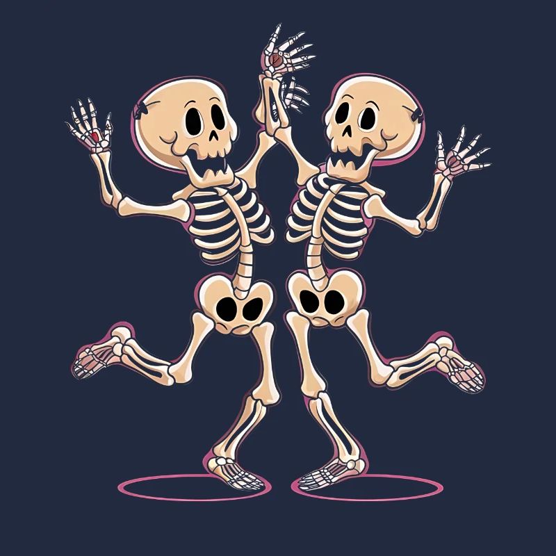 Cheerful Dance Skeleton Figures