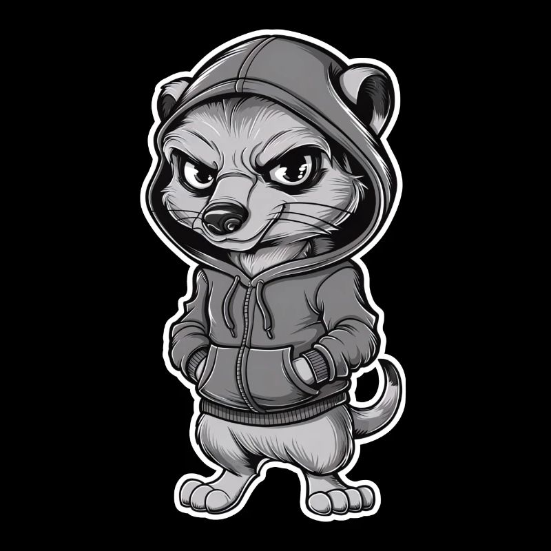 Suricate cool dans un sweat à capuche élégant
