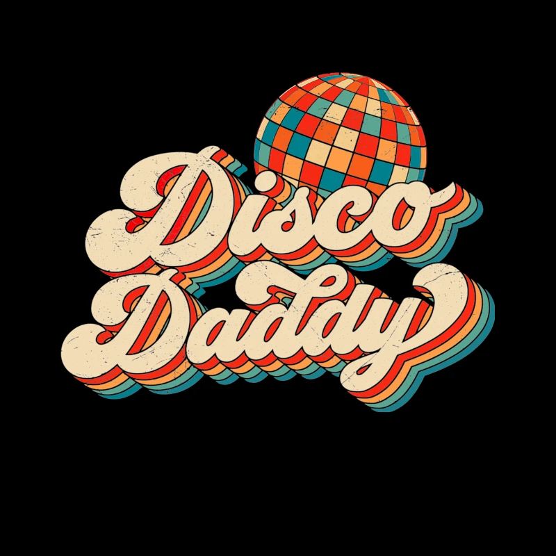 Vintage Disco Daddy Rétro Assorti Papa Grand-père