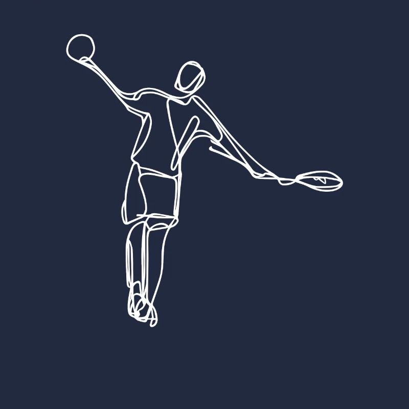 Badminton Player Drawing