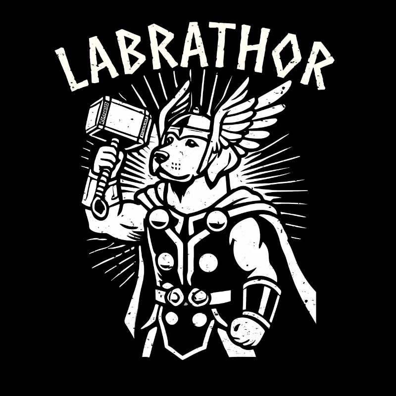 Labrador Labrathor Wikinger Wortspiel Walhalla Odin Wikinger