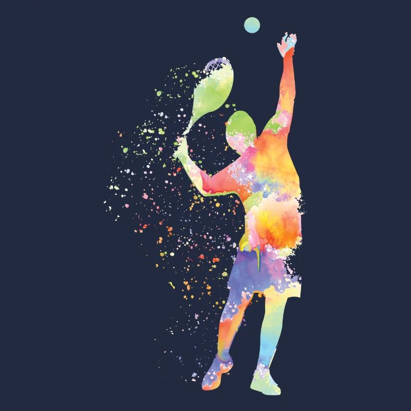 Funny Tennis Player Racket