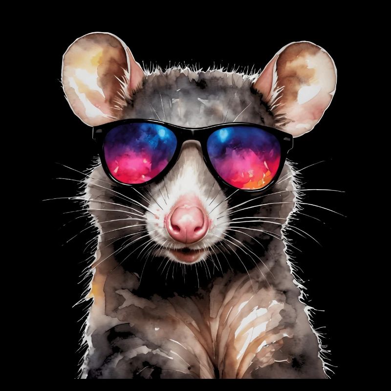 Lunettes de soleil Opossum Imprimé de design animalier coloré