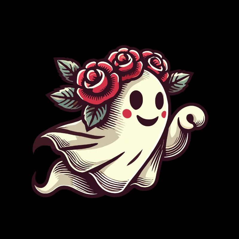 Flower Lover Ghost Funny Flowers Ghost