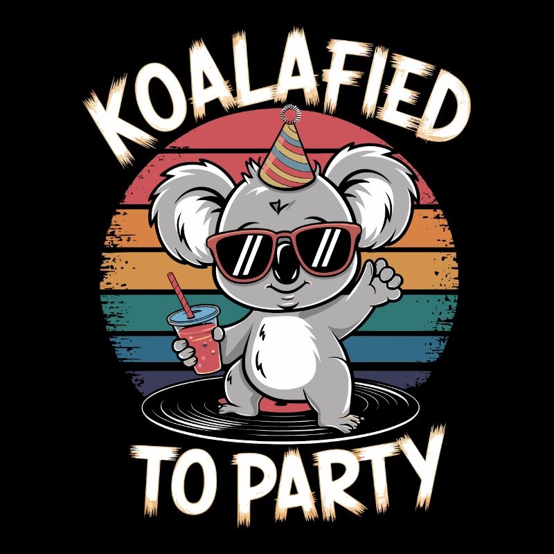 Koalafiziert Zum Feiern Lustiger Koala