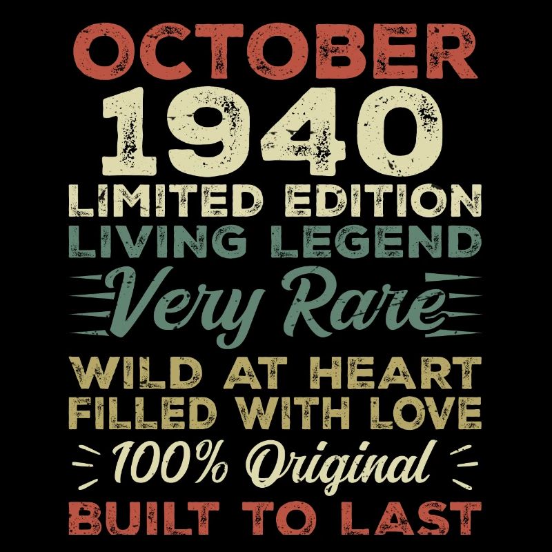 1940 October 1940 Birthday October 1940 Original