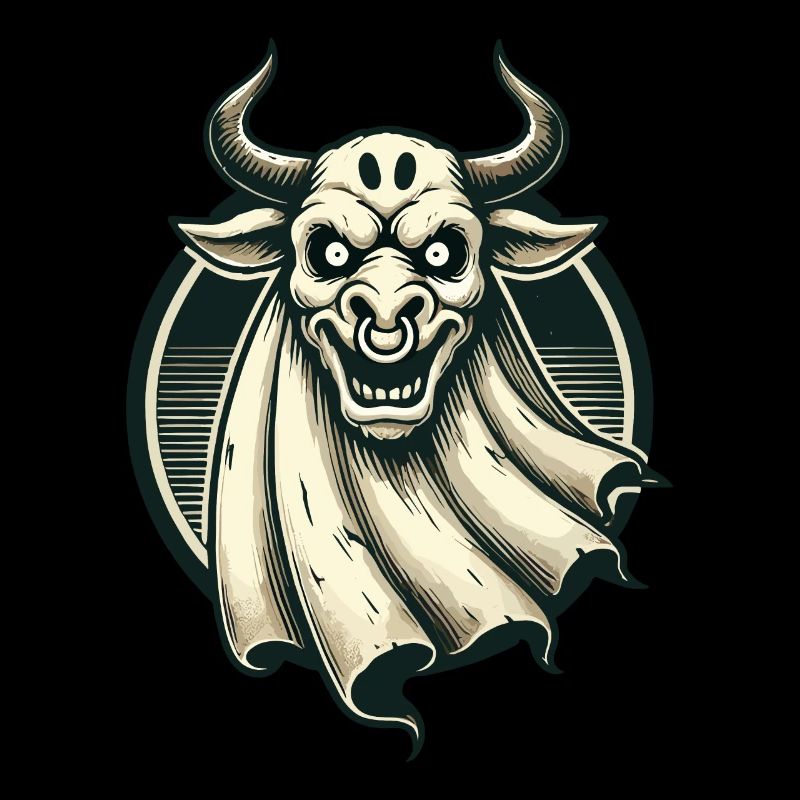Idée de costume effrayant de vache fantôme taureau
