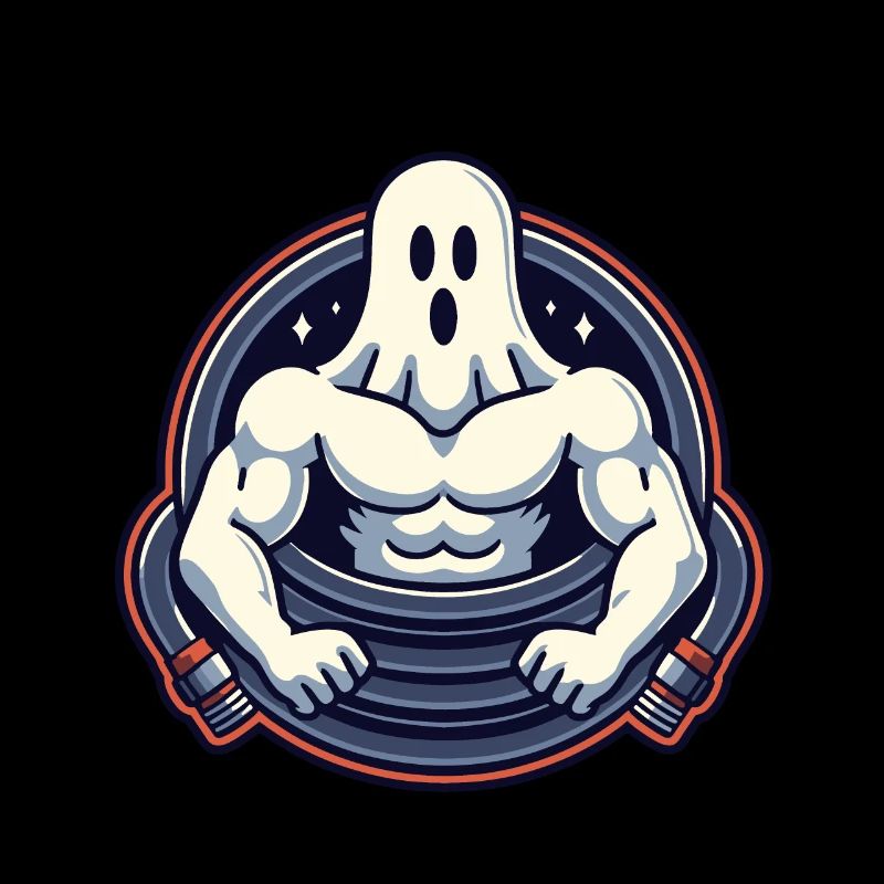 Bodybuilding Ghost Funny Gym Ghost