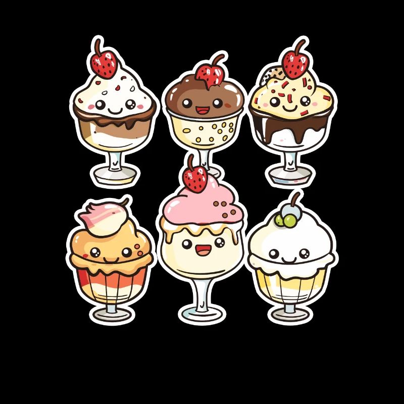 Dessin animé de crème glacée
