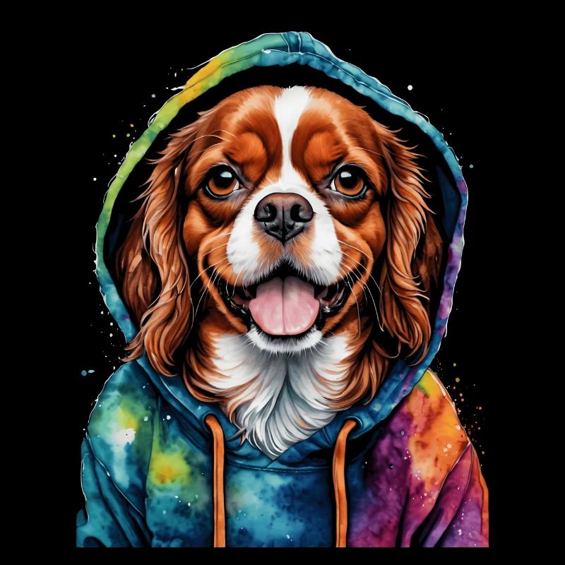 Cavalier King Charles Spaniel Sweat à capuche imprimé chien