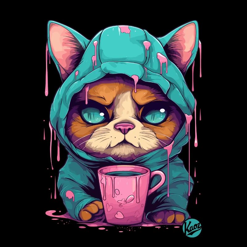 Guten Morgen Kaffee Katze