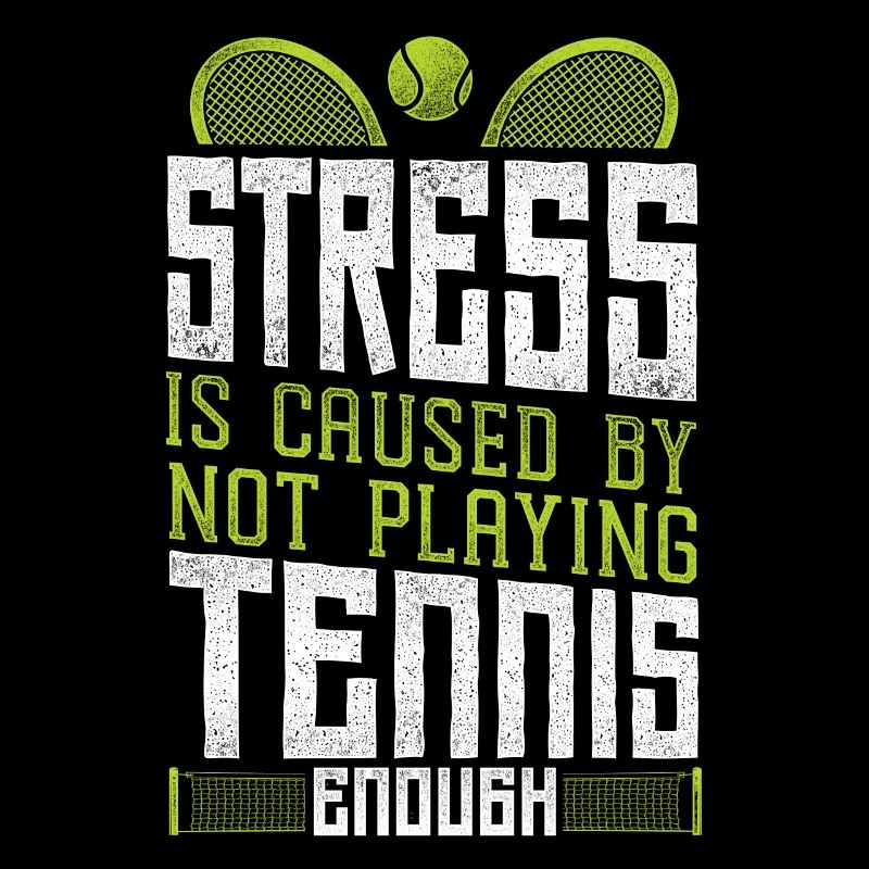 Funny Tennis Player Racket Stress