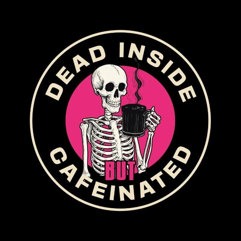 Coffee Halloween Skeleton Coffee Lover Saying
