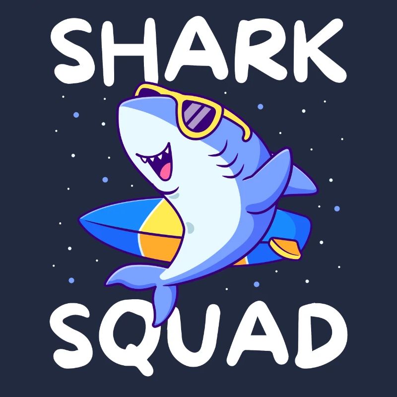 Shark Squad Fun Beach and Surfing Theme