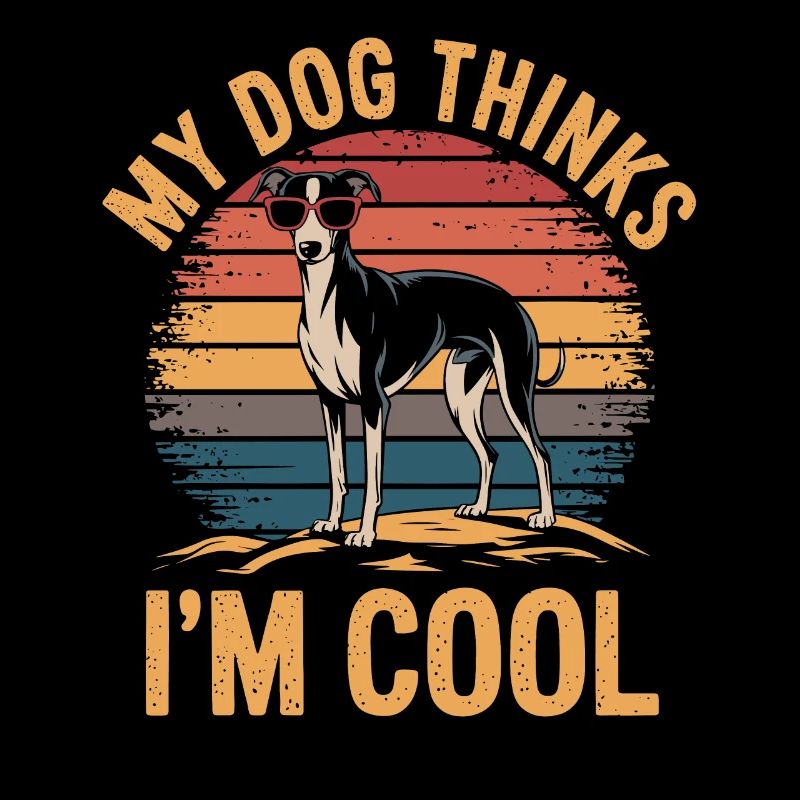 Whippet Mon chien pense que je suis cool
