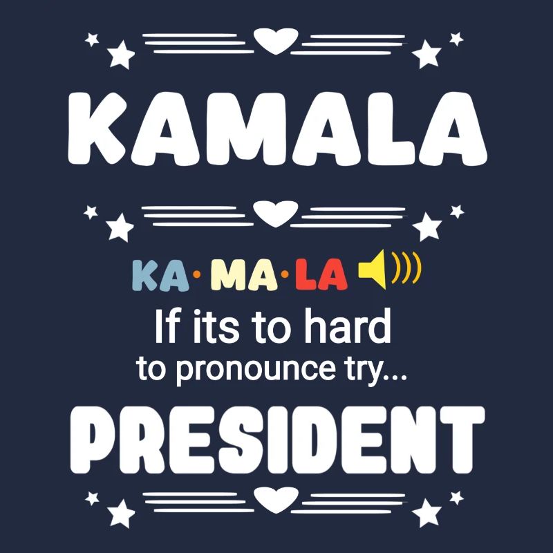 Kamala Présidente drôle difficile à prononcer