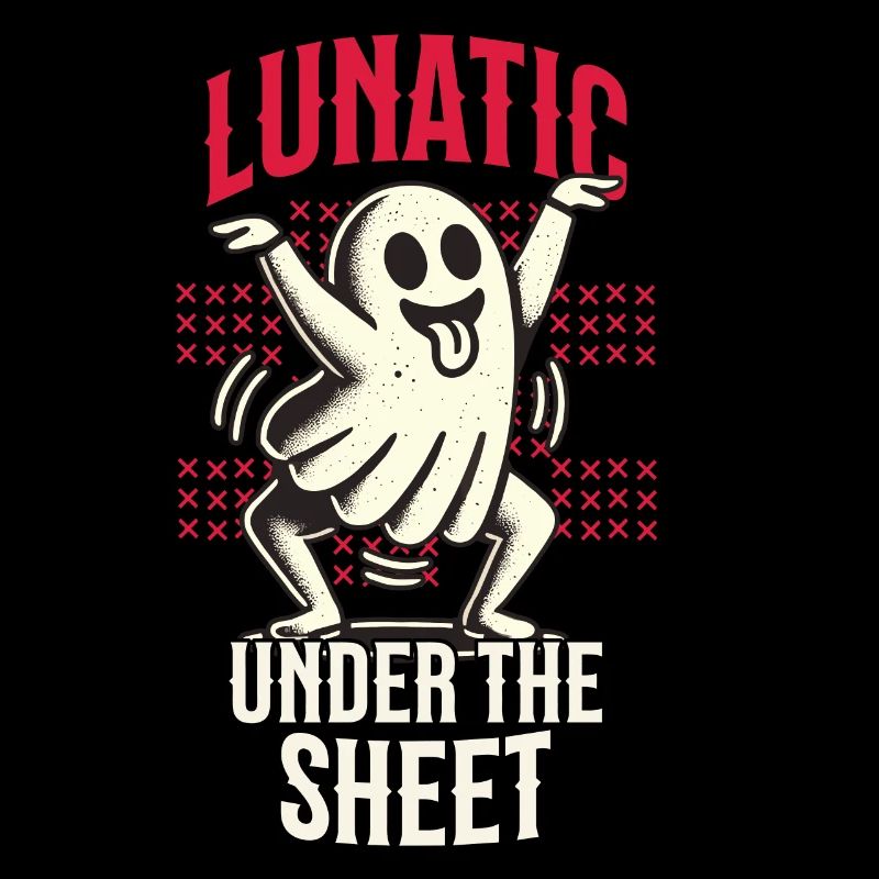 Lunatique sous le drap drôle de conception fantôme