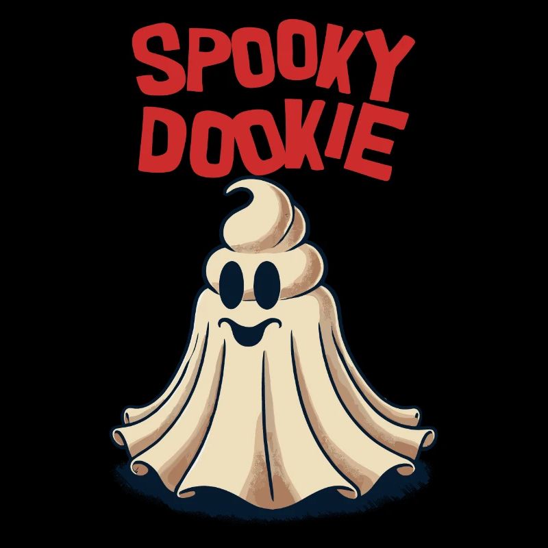 Drôle caca tas fantôme effrayant dookie rétro