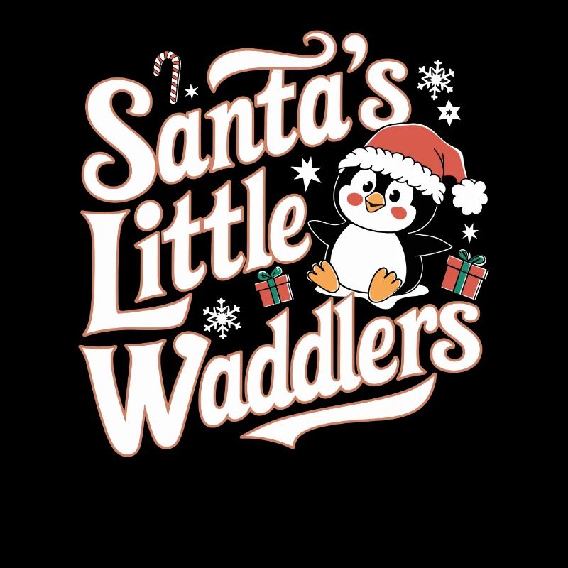 Petits pingouins dandinants du Père Noël