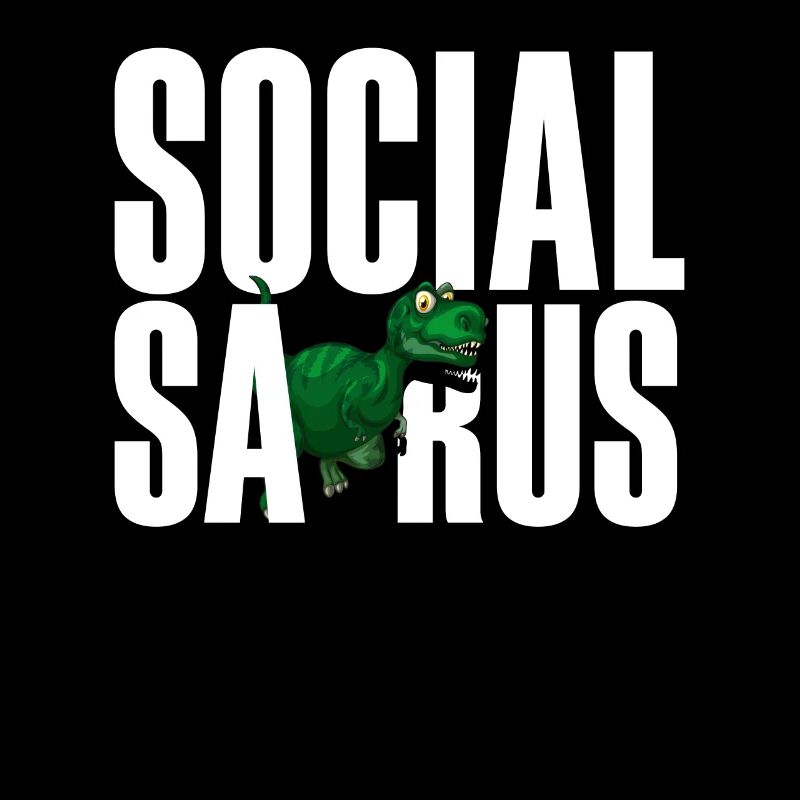 Social Saurus Dinosaur Funny