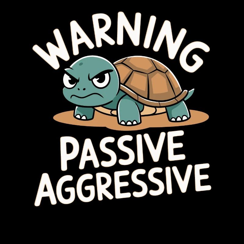 Vorsicht Passiv Aggressiv Schildkröte Humor