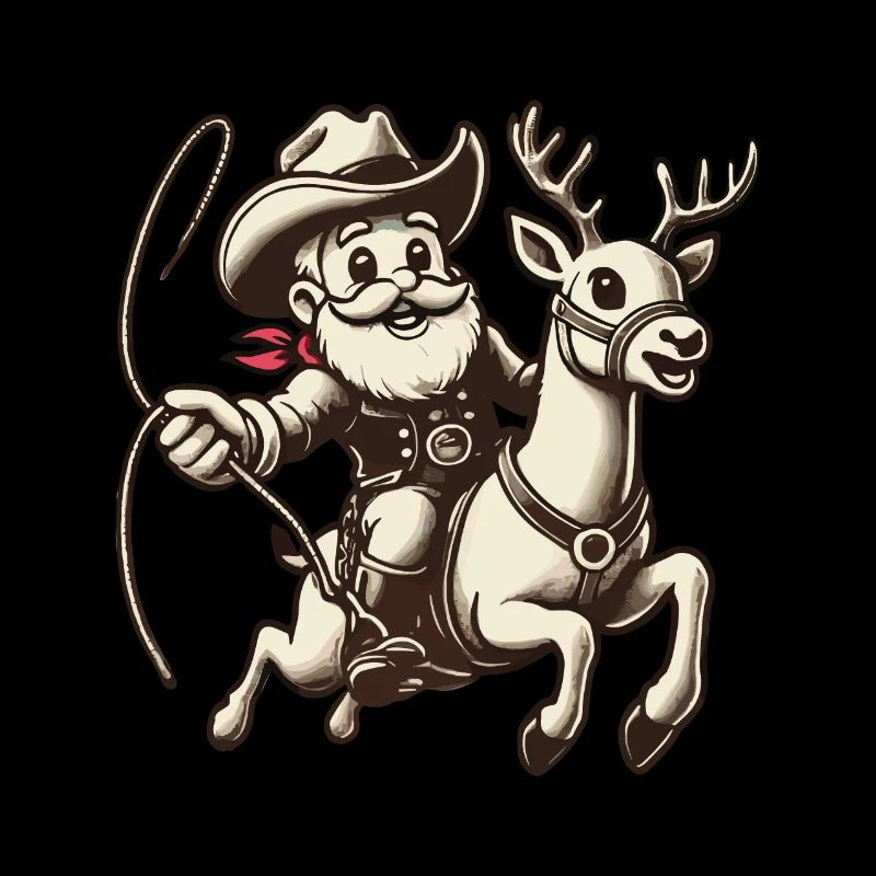 Aventure du Père Noël cow-boy