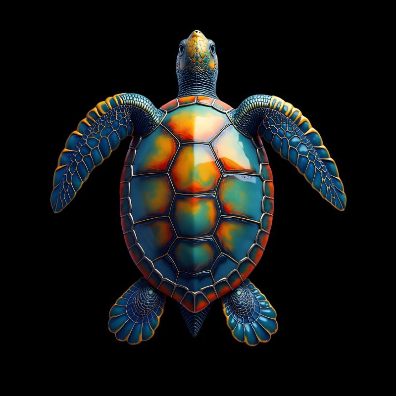 Sea Turtle Lover Motif Wildlife Safari