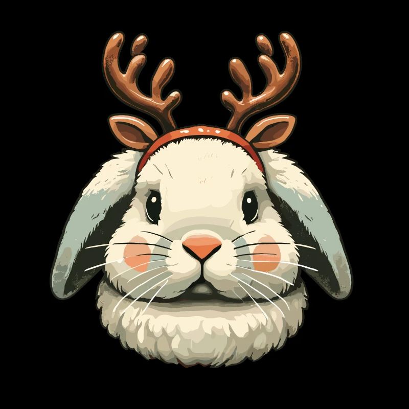 Conception de lapin de renne mignon de Noël