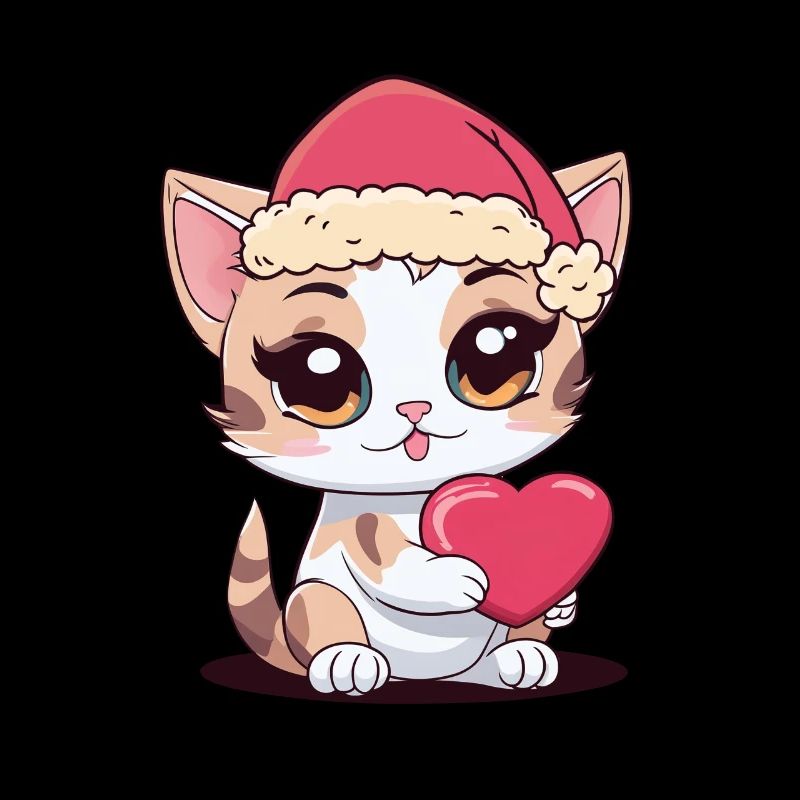 Weihnachtsmann Nikolaus Katze Katzen Kinder