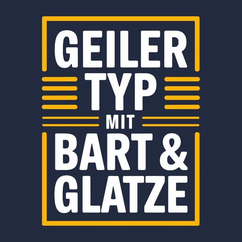 Typ mit Bart und Glatze, Männer Haarausfall Glatze
